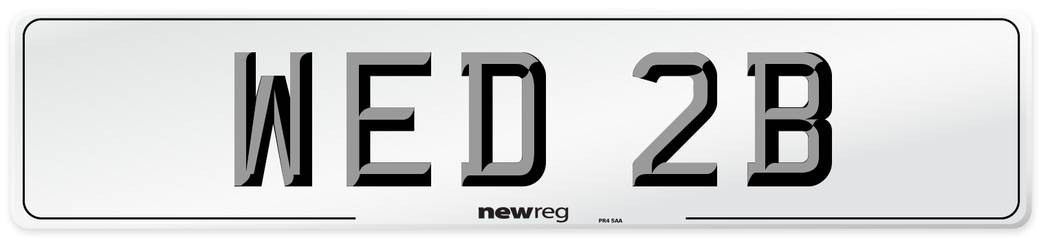 WED 2B Number Plate from New Reg